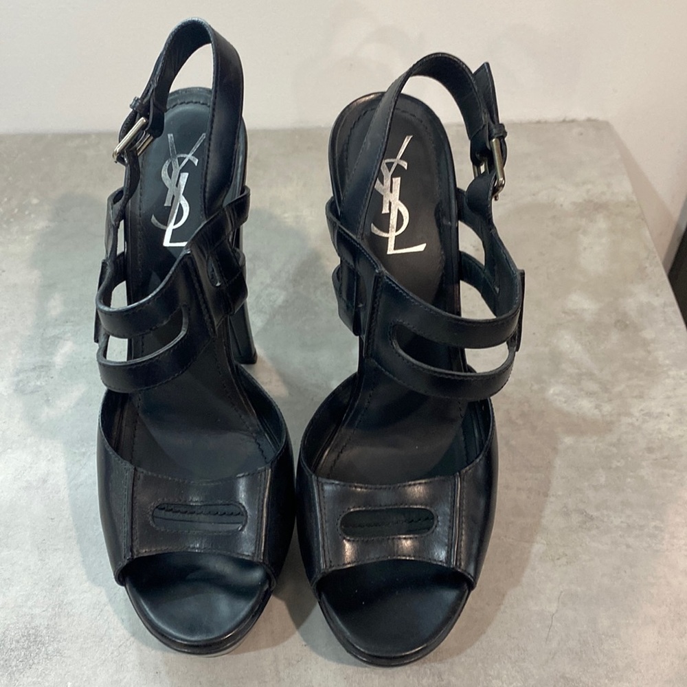 Guaranteed Authenticate YSL Slingback Platform Heels Size 39